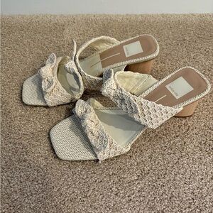 Dolce Vita Cream Woven Sandals